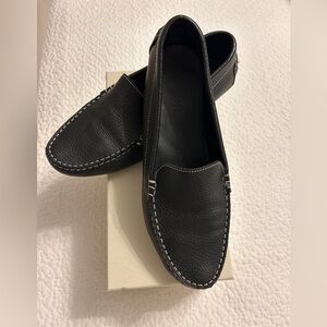 M. Gemi “Felize” Black Leather Moccasins